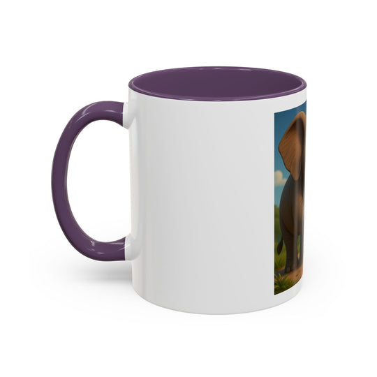 Cute Elephant Family Accent Coffee Mug - 11oz & 15oz